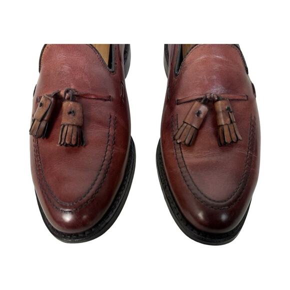 Allen Edmonds Grayson Burgundy Oxblood Tassel Loafers Leather Men\'s Shoe 6.5 D main image 5